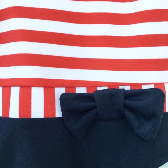 Circo Red & White Striped & Navy Bathing Suit - Picture 5 of 8